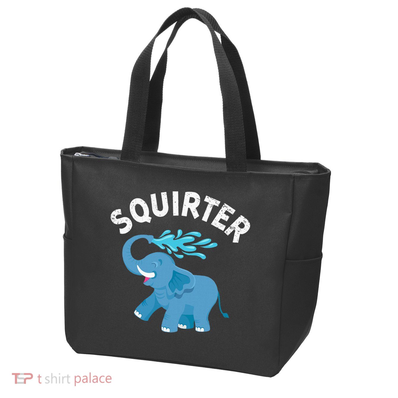 Inappropriate Funny Squirter Embarrassing Zip Tote Bag