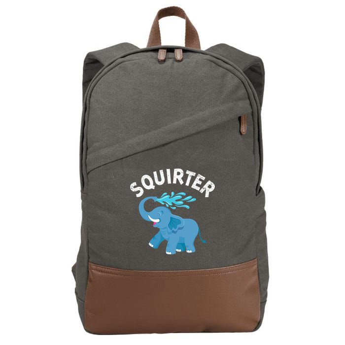 Inappropriate Funny Squirter Embarrassing Cotton Canvas Backpack