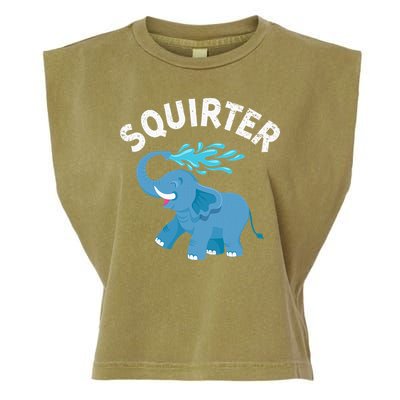 Inappropriate Funny Squirter Embarrassing Garment-Dyed Women's Muscle Tee