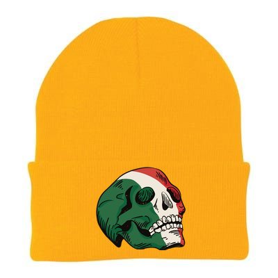 Italian Flag Skull Knit Cap Winter Beanie