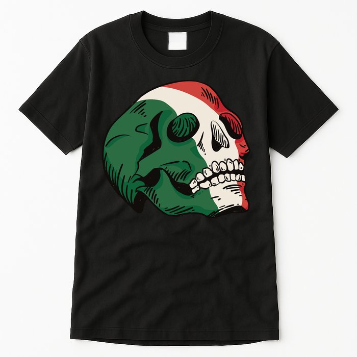 Italian Flag Skull Tall T-Shirt