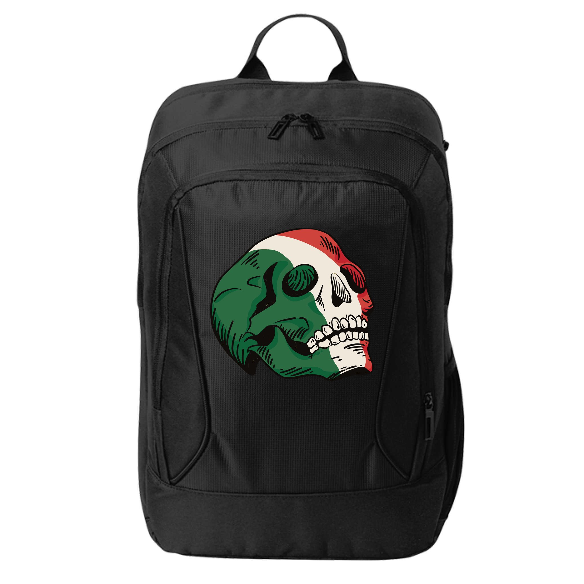 Italian Flag Skull City Backpack