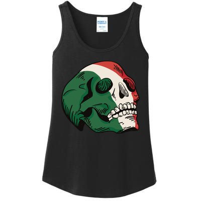 Italian Flag Skull Ladies Essential Tank