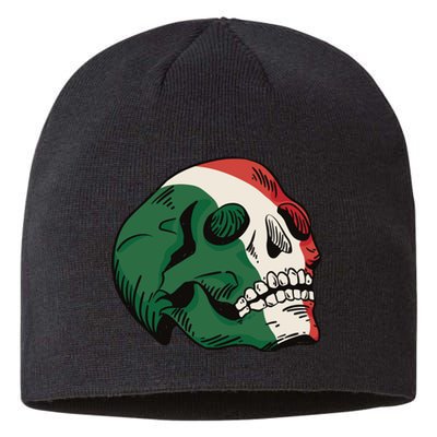 Italian Flag Skull Sustainable Beanie