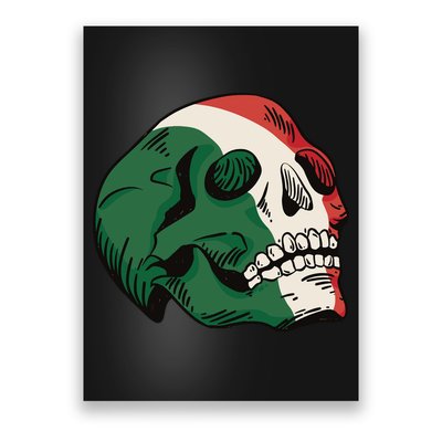 Italian Flag Skull Poster