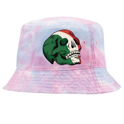 Italian Flag Skull Tie-Dyed Bucket Hat