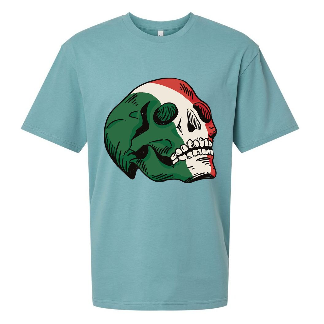 Italian Flag Skull Sueded Cloud Jersey T-Shirt