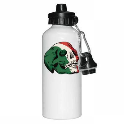 Italian Flag Skull Aluminum Water Bottle 