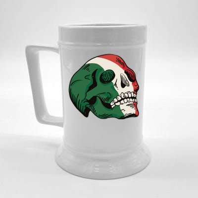 Italian Flag Skull Beer Stein