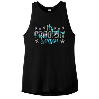 ItS Freezin Season Winter Vibes Cozy Season Christmas Gifts Ladies PosiCharge Tri-Blend Wicking Tank