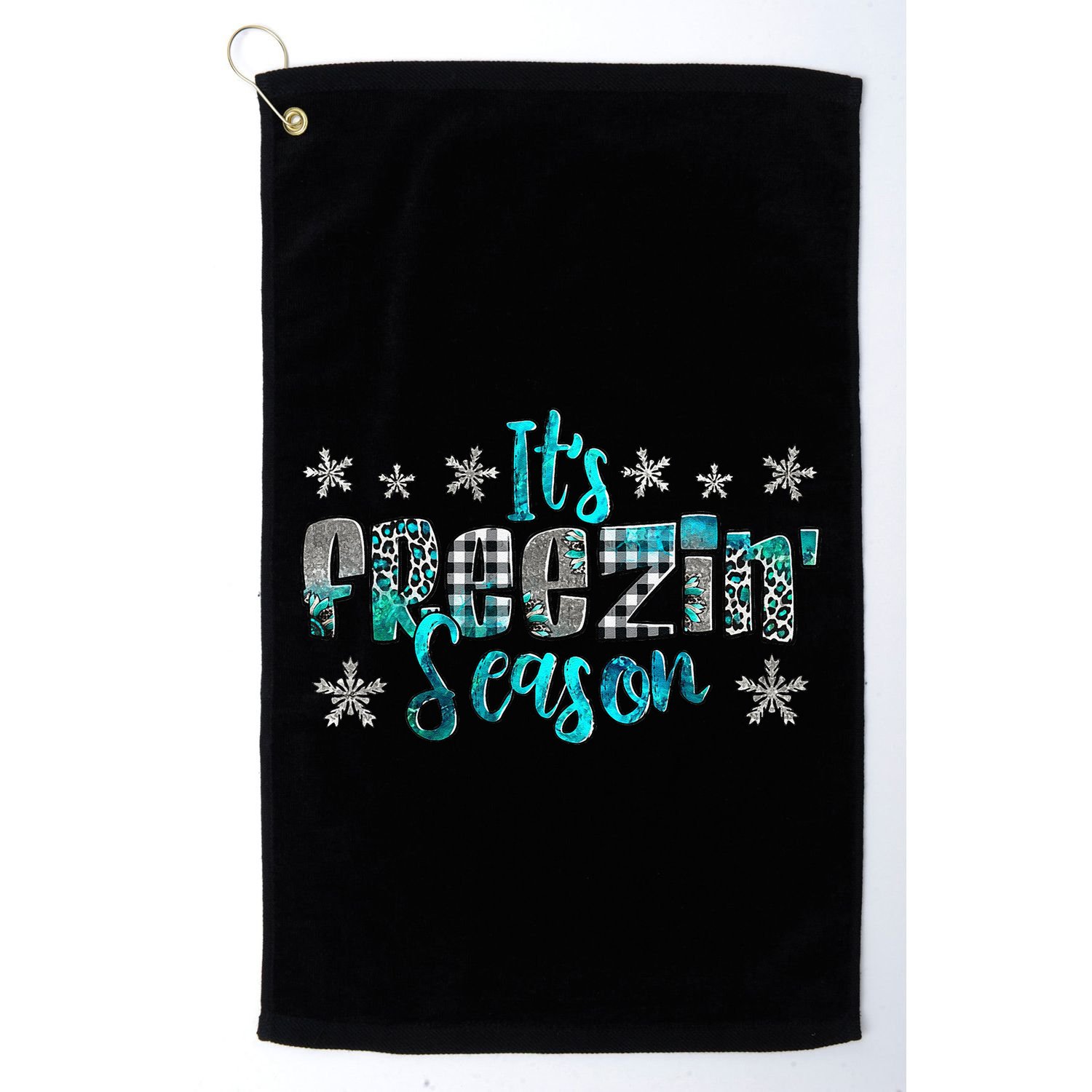 ItS Freezin Season Winter Vibes Cozy Season Christmas Gifts Golf Towel