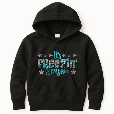 ItS Freezin Season Winter Vibes Cozy Season Christmas Gifts Kids Hoodie