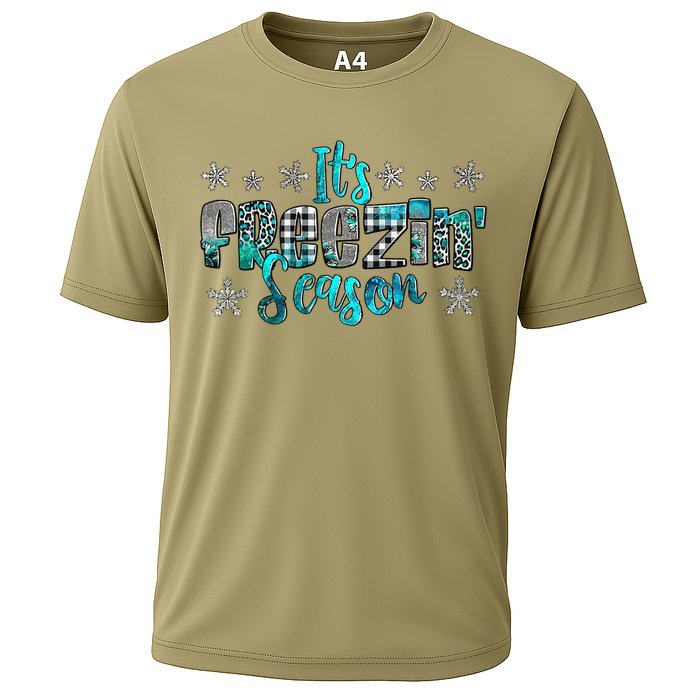 ItS Freezin Season Winter Vibes Cozy Season Christmas Gifts Cooling Performance Crew T-Shirt