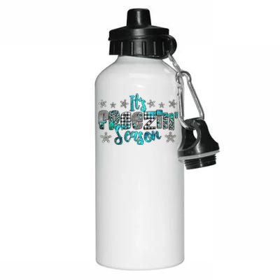 ItS Freezin Season Winter Vibes Cozy Season Christmas Gifts Aluminum Water Bottle 