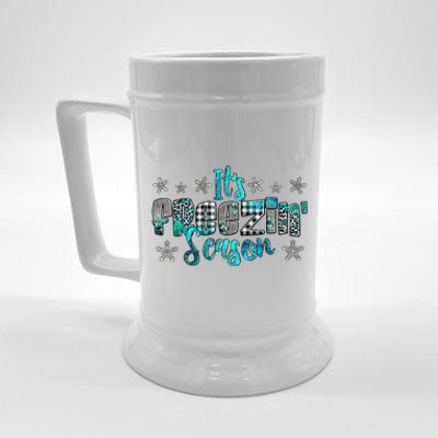 ItS Freezin Season Winter Vibes Cozy Season Christmas Gifts Beer Stein