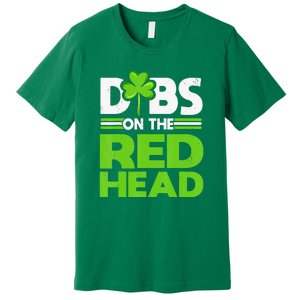 Irish Funny St Patricks Day Dibs On The Redhead Premium T-Shirt