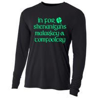 In For Shenanigans Malarkey Tomfoolery Funny St Patricks Cooling Performance Long Sleeve Crew