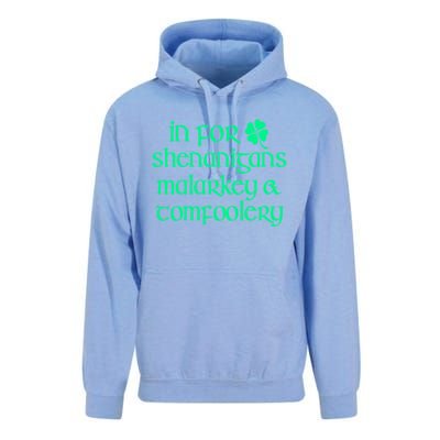 In For Shenanigans Malarkey Tomfoolery Funny St Patricks Unisex Surf Hoodie