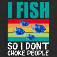 I Fish So I Don't Choke People Funny Fishing 7 Panel Mesh Trucker Snapback Hat
