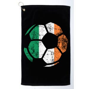 Irish Flag Soccer Football St Patrick's Day Sports Gift Platinum Collection Golf Towel