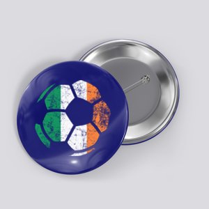 Irish Flag Soccer Football St Patrick's Day Sports Gift Button