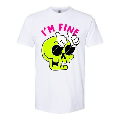 IM FINE Skull Funny Softstyle CVC T-Shirt