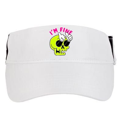 IM FINE Skull Funny Adult Drive Performance Visor