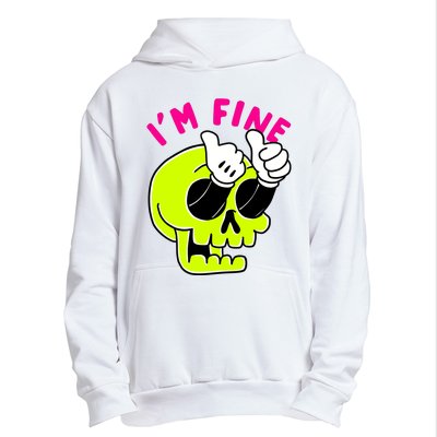 IM FINE Skull Funny Urban Pullover Hoodie