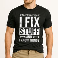 I Fix Stuff And I Know Things Graphic Print Cooling Performance Crew T-Shirt