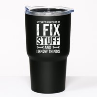 I Fix Stuff And I Know Things Graphic Print Tumbler