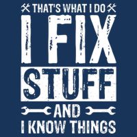I Fix Stuff And I Know Things Graphic Print Infant Baby Jersey Bodysuit