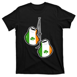 Ireland Flag Shamrock Irish boxing gloves T-Shirt