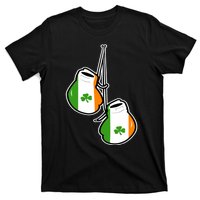 Ireland Flag Shamrock Irish boxing gloves T-Shirt