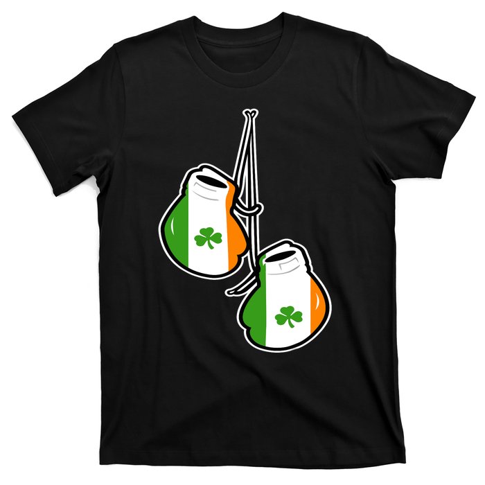 Ireland Flag Shamrock Irish boxing gloves T-Shirt