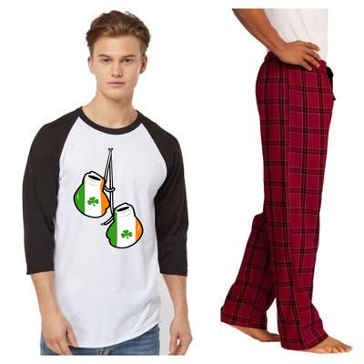 Ireland Flag Shamrock Irish boxing gloves Raglan Sleeve Pajama Set