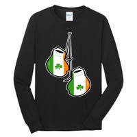 Ireland Flag Shamrock Irish boxing gloves Tall Long Sleeve T-Shirt