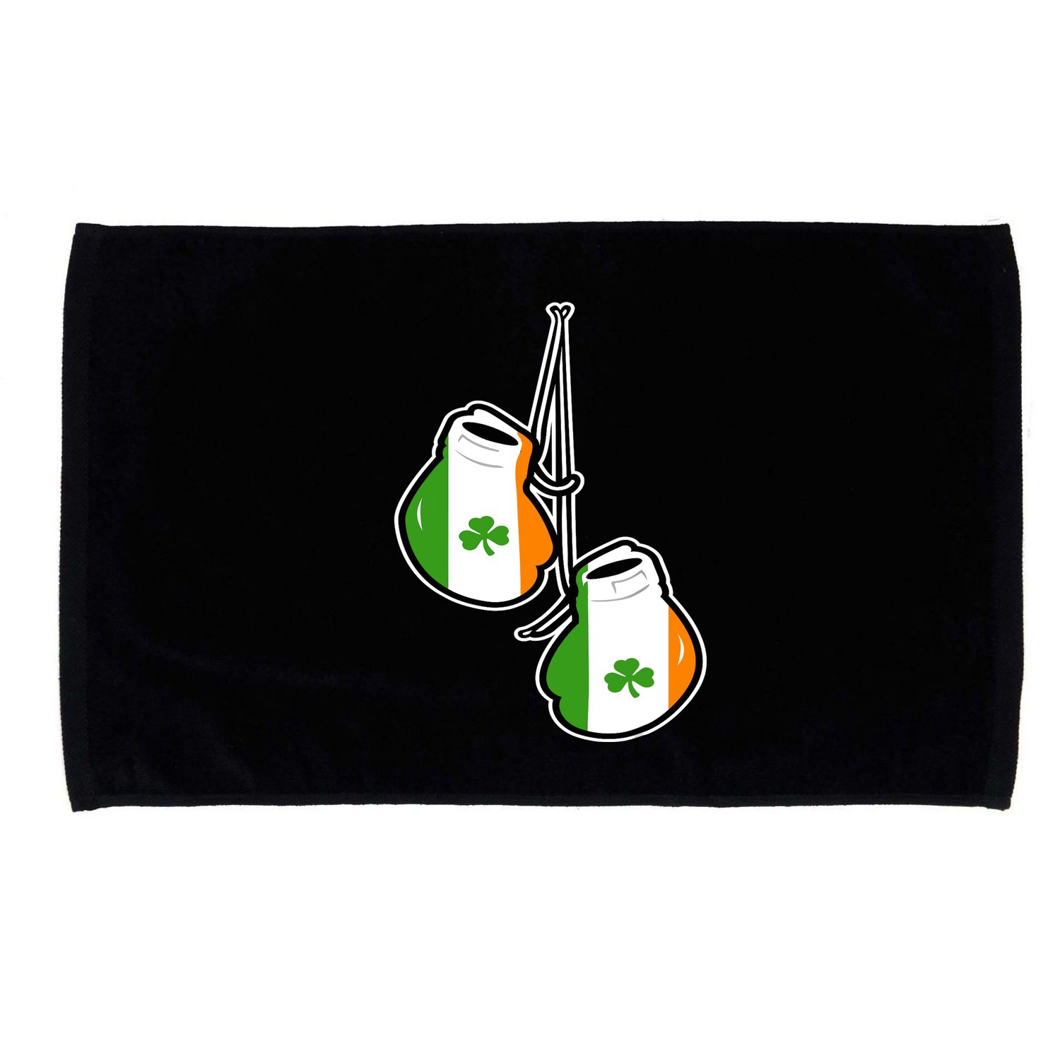 Ireland Flag Shamrock Irish boxing gloves Microfiber Hand Towel
