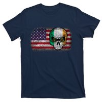 Irish Flag Skull Irish American Flag Premium T-Shirt