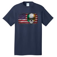 Irish Flag Skull Irish American Flag Premium Tall T-Shirt