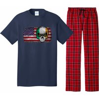 Irish Flag Skull Irish American Flag Premium Pajama Set