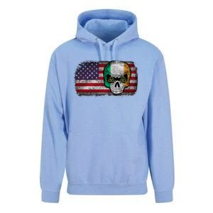 Irish Flag Skull Irish American Flag Premium Unisex Surf Hoodie