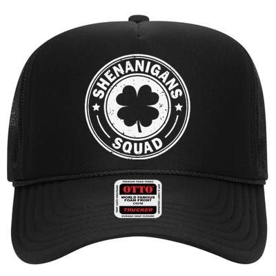 Irish Funny Shenanigans Squad  st patrick green High Crown Mesh Back Trucker Hat