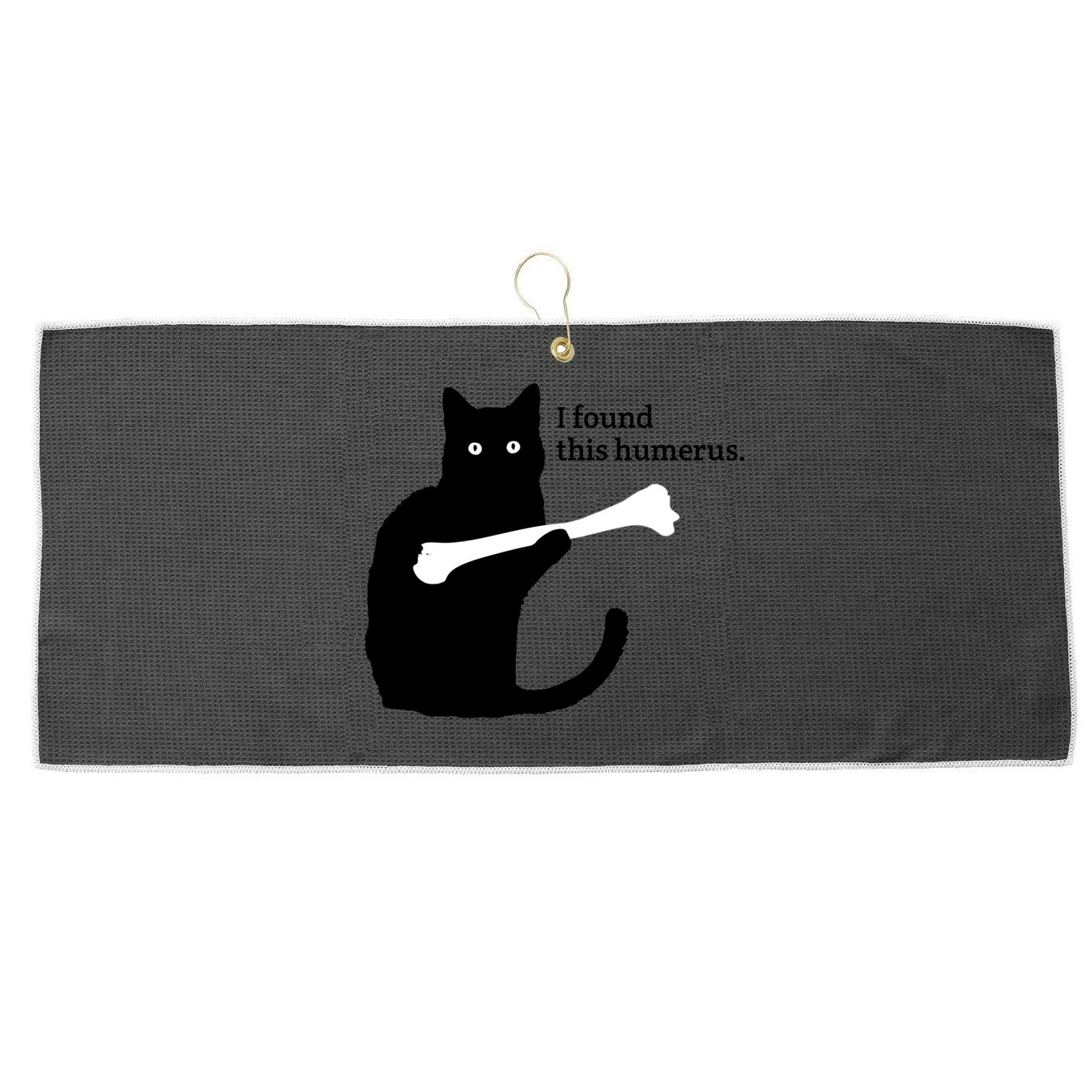 I FOUND THIS HUMERUS Large Microfiber Waffle Golf Towel