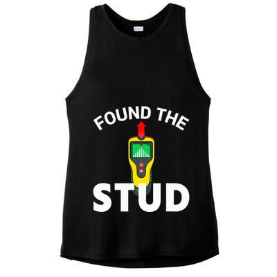 I Found The Stud Funny Stud Finder Joke Ladies PosiCharge Tri-Blend Wicking Tank