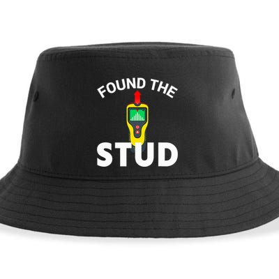 I Found The Stud Funny Stud Finder Joke Sustainable Bucket Hat