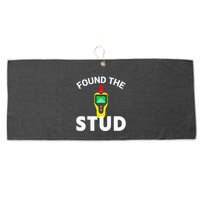 I Found The Stud Funny Stud Finder Joke Large Microfiber Waffle Golf Towel