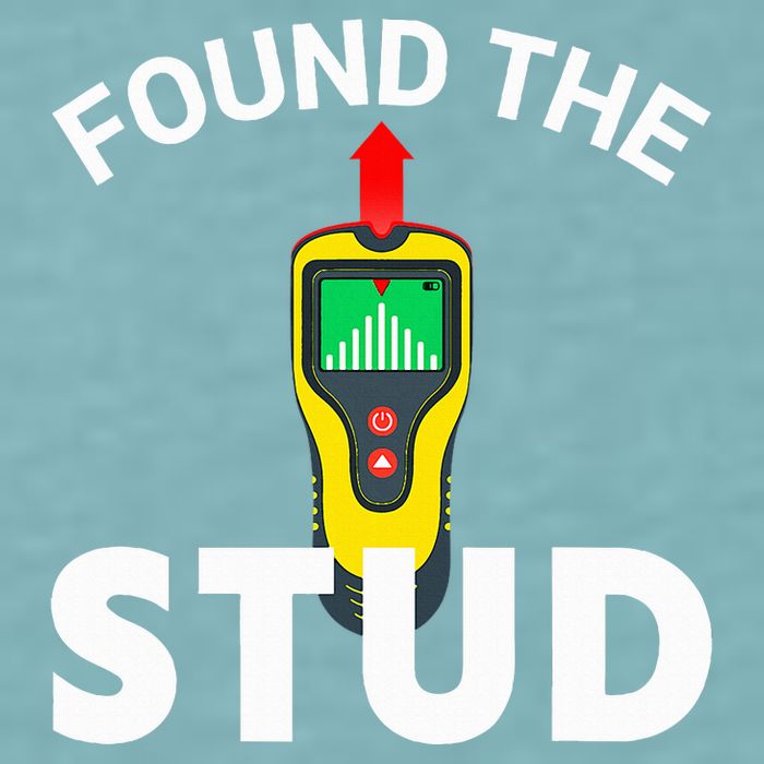 I Found The Stud Funny Stud Finder Joke Sueded Cloud Jersey T-Shirt