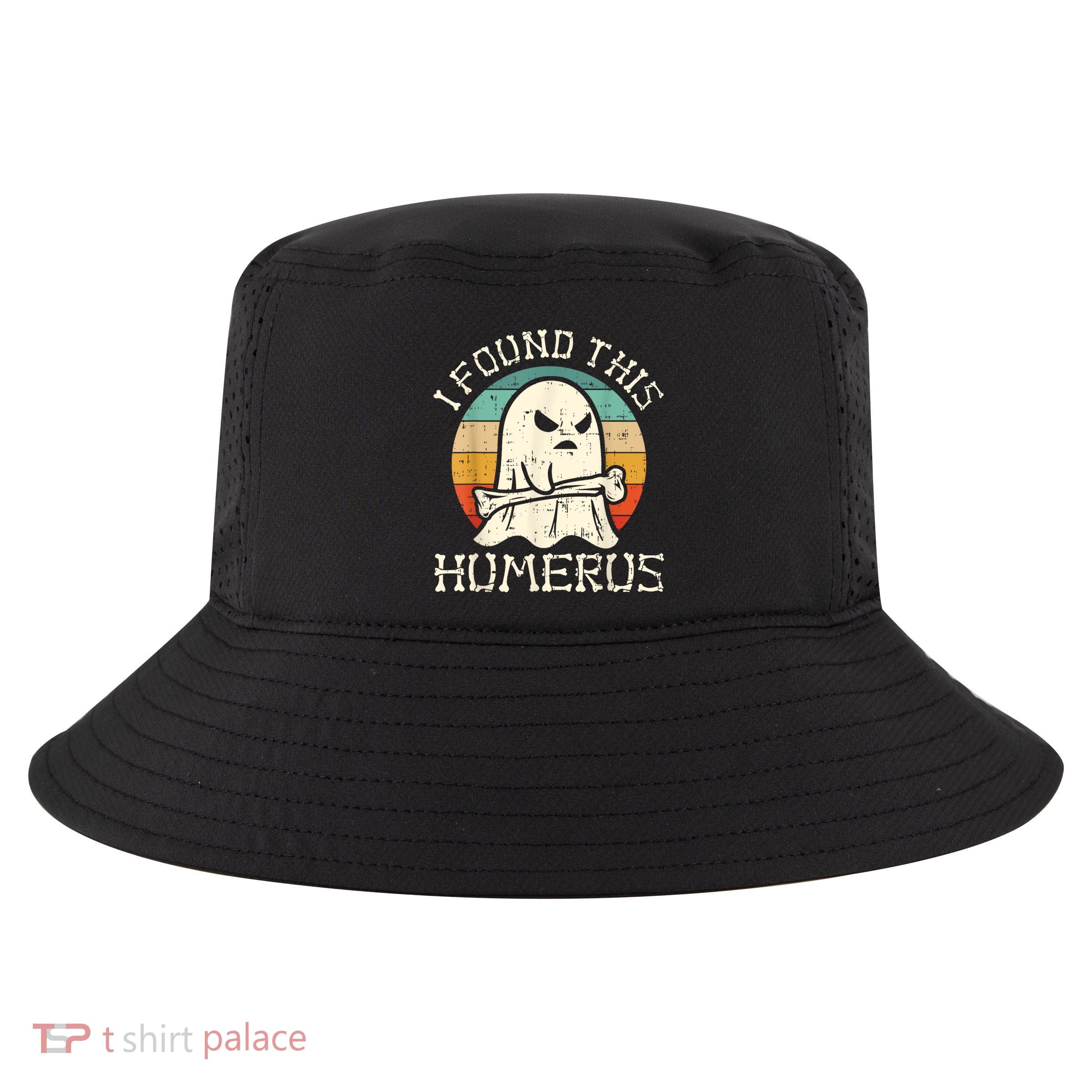 I Found This Humerus Ghost Boo Funny Retro Halloween Cool Comfort Performance Bucket Hat