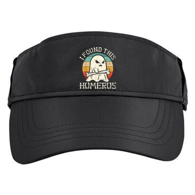 I Found This Humerus Ghost Boo Funny Retro Halloween Adult Drive Performance Visor