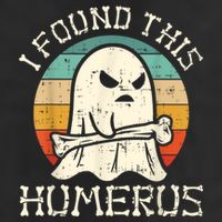 I Found This Humerus Ghost Boo Funny Retro Halloween Beanie
